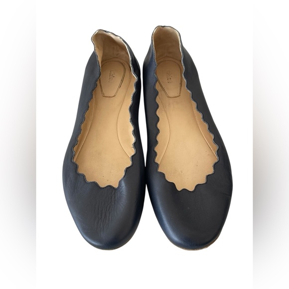 Chloe Shoes - Chloé Lauren scalloped leather ballet flats Size:36.5